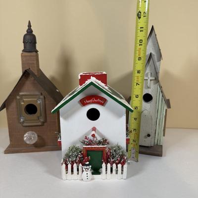LOT 63B: Holy Family Love Sculpture, Church Birdhouses & More Religious Decor