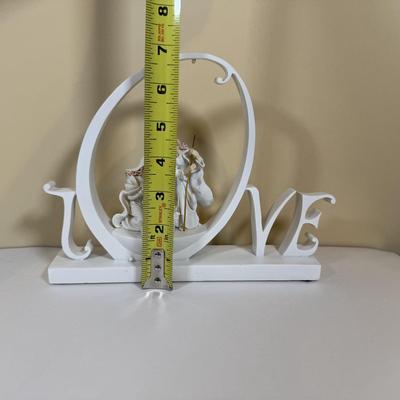 LOT 63B: Holy Family Love Sculpture, Church Birdhouses & More Religious Decor