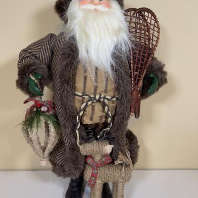 LOT 64B: Mrs Claus in Rocking Chair, White Santa, Woodland Santa & Chimney Sculpture