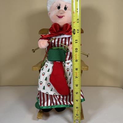 LOT 64B: Mrs Claus in Rocking Chair, White Santa, Woodland Santa & Chimney Sculpture