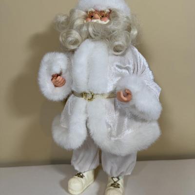 LOT 64B: Mrs Claus in Rocking Chair, White Santa, Woodland Santa & Chimney Sculpture