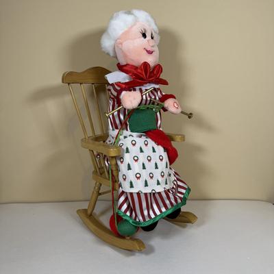 LOT 64B: Mrs Claus in Rocking Chair, White Santa, Woodland Santa & Chimney Sculpture