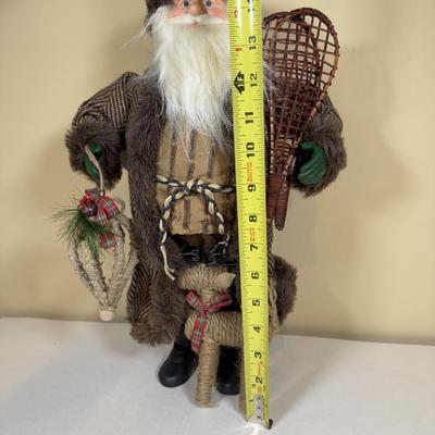 LOT 64B: Mrs Claus in Rocking Chair, White Santa, Woodland Santa & Chimney Sculpture