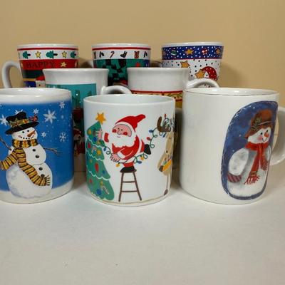 LOT 70B: Lenox Holiday Thermos & Lamb Figurine, Pfaltzgraff Holiday Dishes, Christmas Mugs & More