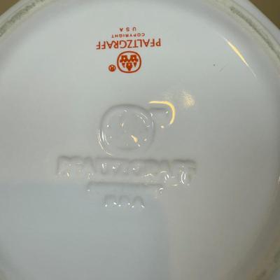 LOT 70B: Lenox Holiday Thermos & Lamb Figurine, Pfaltzgraff Holiday Dishes, Christmas Mugs & More