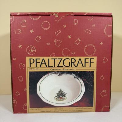 LOT 70B: Lenox Holiday Thermos & Lamb Figurine, Pfaltzgraff Holiday Dishes, Christmas Mugs & More