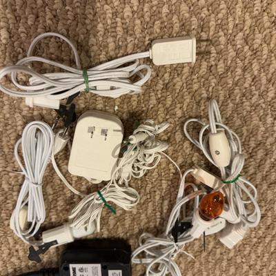 LOT 71B: Department 56 Village Trees, Accessories, Light Cords & More