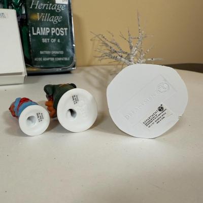 LOT 71B: Department 56 Village Trees, Accessories, Light Cords & More