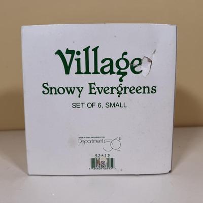 LOT 71B: Department 56 Village Trees, Accessories, Light Cords & More