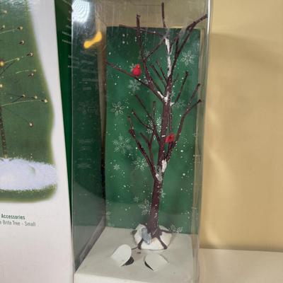 LOT 71B: Department 56 Village Trees, Accessories, Light Cords & More