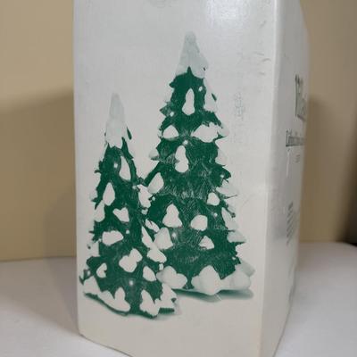 LOT 71B: Department 56 Village Trees, Accessories, Light Cords & More