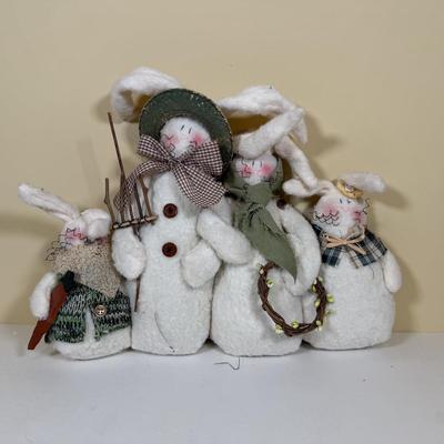 LOT 72B: Spring Home Decor Collection - Avon Egg Candles, Figurines, Sunflower Bowl w/ Bunnies & More