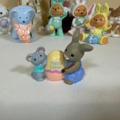 LOT 72B: Spring Home Decor Collection - Avon Egg Candles, Figurines, Sunflower Bowl w/ Bunnies & More