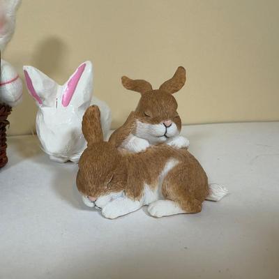 LOT 72B: Spring Home Decor Collection - Avon Egg Candles, Figurines, Sunflower Bowl w/ Bunnies & More