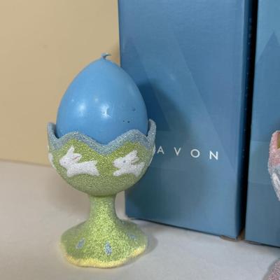 LOT 72B: Spring Home Decor Collection - Avon Egg Candles, Figurines, Sunflower Bowl w/ Bunnies & More
