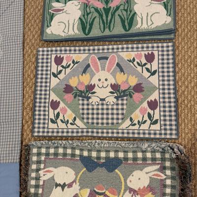 LOT 72B: Spring Home Decor Collection - Avon Egg Candles, Figurines, Sunflower Bowl w/ Bunnies & More