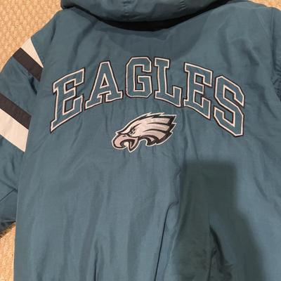 LOT 74B: 1990s Eagles NFL Football Game Day 7 Logo Windbreaker Jacket (Size Large)