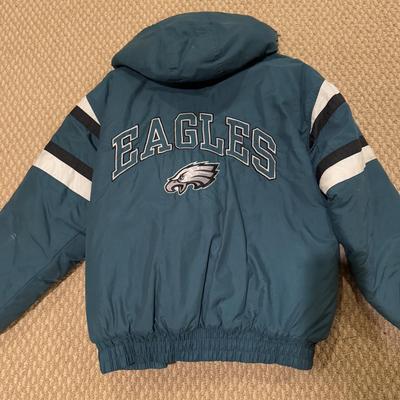 LOT 74B: 1990s Eagles NFL Football Game Day 7 Logo Windbreaker Jacket (Size Large)