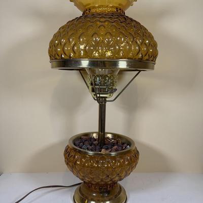 LOT 78B: Vintage Amber Glass Lamp (24")