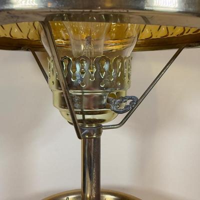LOT 78B: Vintage Amber Glass Lamp (24")