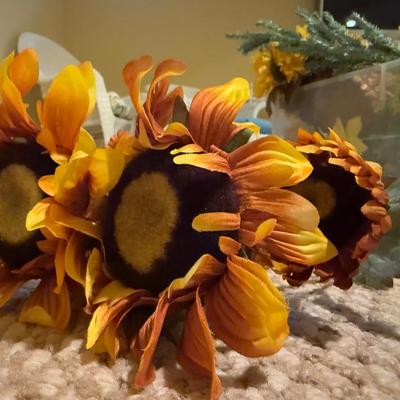 LOT 79B: Large Collection of Spring Faux Flowers & Wreaths