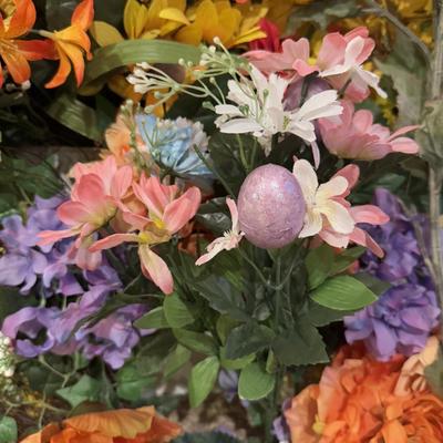 LOT 79B: Large Collection of Spring Faux Flowers & Wreaths