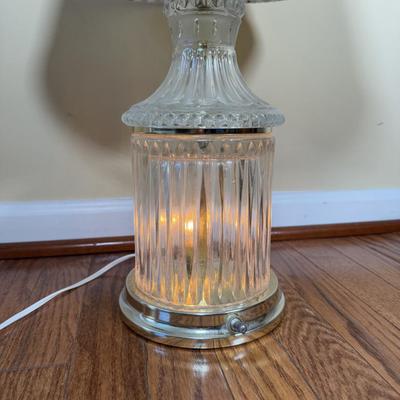LOT 129L: Three Crystal Table Lamps