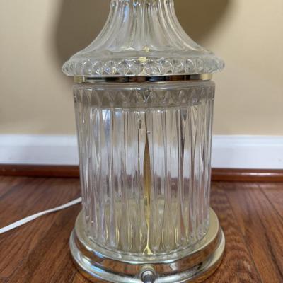 LOT 129L: Three Crystal Table Lamps