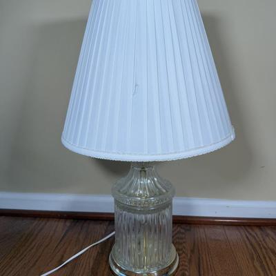 LOT 129L: Three Crystal Table Lamps