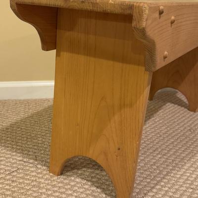 LOT 161B: Painted Apple Decor Table & Red Side Table w/ Baskets