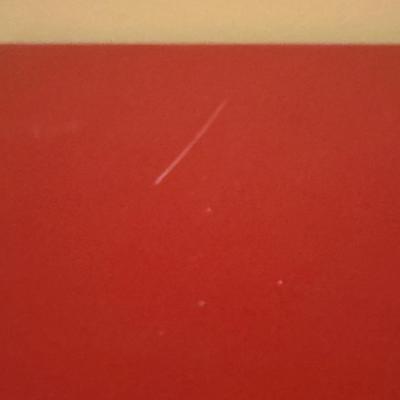 LOT 161B: Painted Apple Decor Table & Red Side Table w/ Baskets