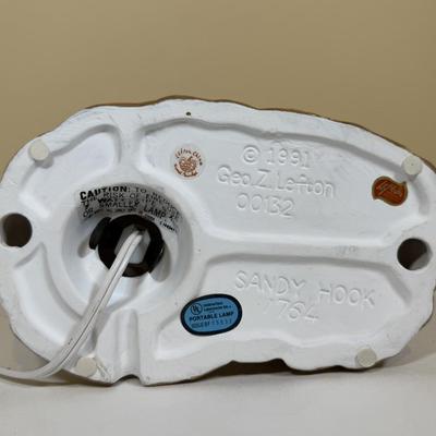 LOT 165B: Lefton Sandy Hook Lighthouse, Shaped Driftwood, Swirl Glitter Bird Sculpture, Carruth Frog Baby Sculpture & More