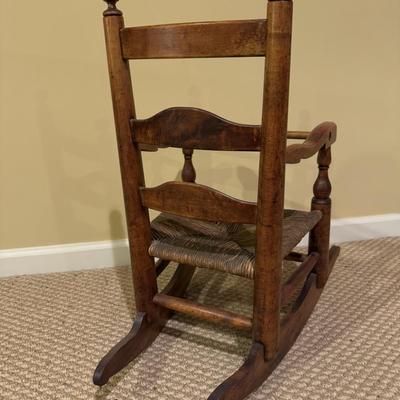 LOT 167B: Child's Rocking Chair & Two Mini Home Decor Rocking Chairs