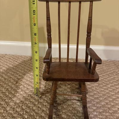 LOT 167B: Child's Rocking Chair & Two Mini Home Decor Rocking Chairs
