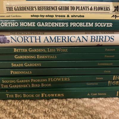 LOT 170B: Hummingbird Feeder & Parts w/ Books about Gardening & Bird Watching