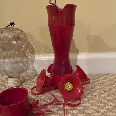 LOT 170B: Hummingbird Feeder & Parts w/ Books about Gardening & Bird Watching