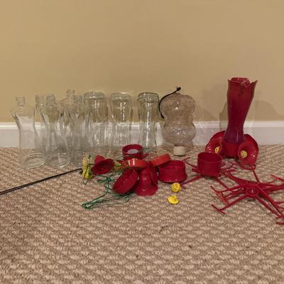 LOT 170B: Hummingbird Feeder & Parts w/ Books about Gardening & Bird Watching