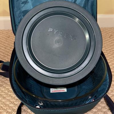 LOT 172B: Pyrex & Rival Insulated Bags, Serving Basket, Glass Tea Dispenser & More
