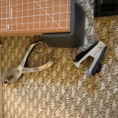 LOT 175B: Office Supply Lot - Staples Shredder, CombBind C50 Binding Tool, Xacto Paper Cutter & More