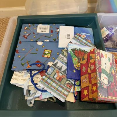 LOT 177B: Collection of Gift Wrapping Materials - Paper Rolls, Bags, Boxes & More