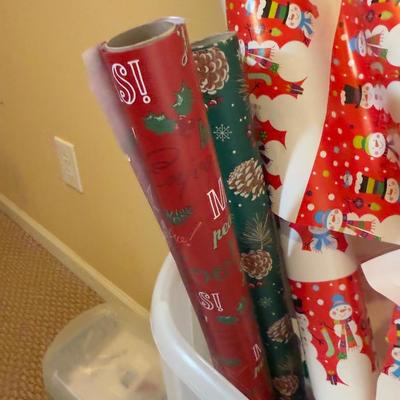 LOT 177B: Collection of Gift Wrapping Materials - Paper Rolls, Bags, Boxes & More
