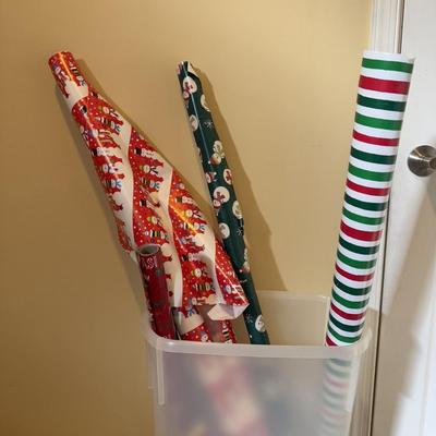 LOT 177B: Collection of Gift Wrapping Materials - Paper Rolls, Bags, Boxes & More