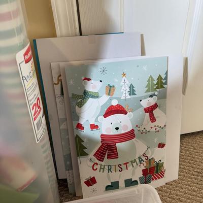 LOT 177B: Collection of Gift Wrapping Materials - Paper Rolls, Bags, Boxes & More