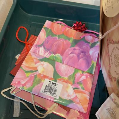 LOT 177B: Collection of Gift Wrapping Materials - Paper Rolls, Bags, Boxes & More