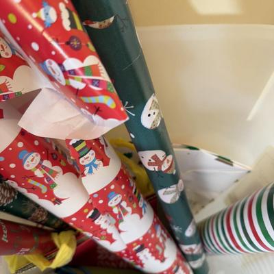 LOT 177B: Collection of Gift Wrapping Materials - Paper Rolls, Bags, Boxes & More