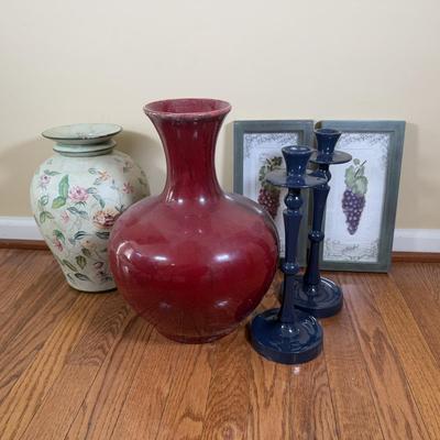 LOT 186L: Home Decor Collection - Vases, Candlesticks & More