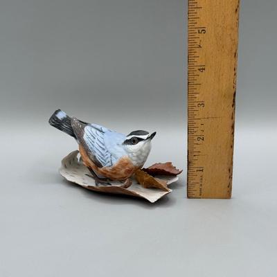 LOT 191N: Lenox Birds - Baltimore Oriole, Blue Jay, Red-Breasted Nuthatch & Cedar Waxwing