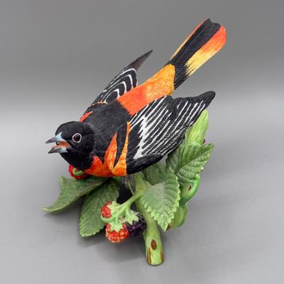 LOT 191N: Lenox Birds - Baltimore Oriole, Blue Jay, Red-Breasted Nuthatch & Cedar Waxwing