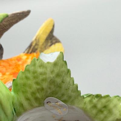 LOT 191N: Lenox Birds - Baltimore Oriole, Blue Jay, Red-Breasted Nuthatch & Cedar Waxwing