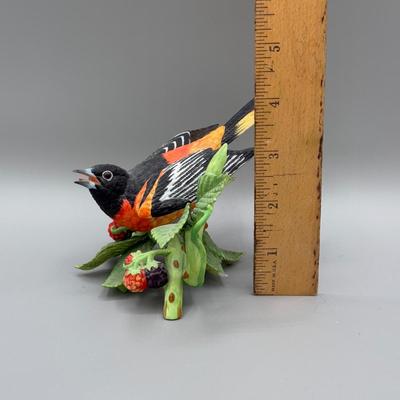 LOT 191N: Lenox Birds - Baltimore Oriole, Blue Jay, Red-Breasted Nuthatch & Cedar Waxwing